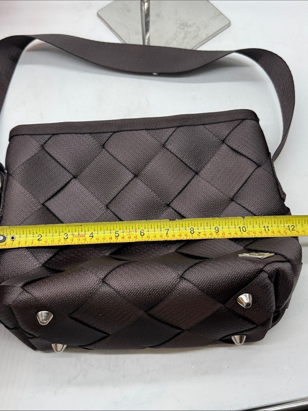 Maggie Bags Chocolate Brown Woven Crossbody Bag MCB10358 - Picture 14 of 14
